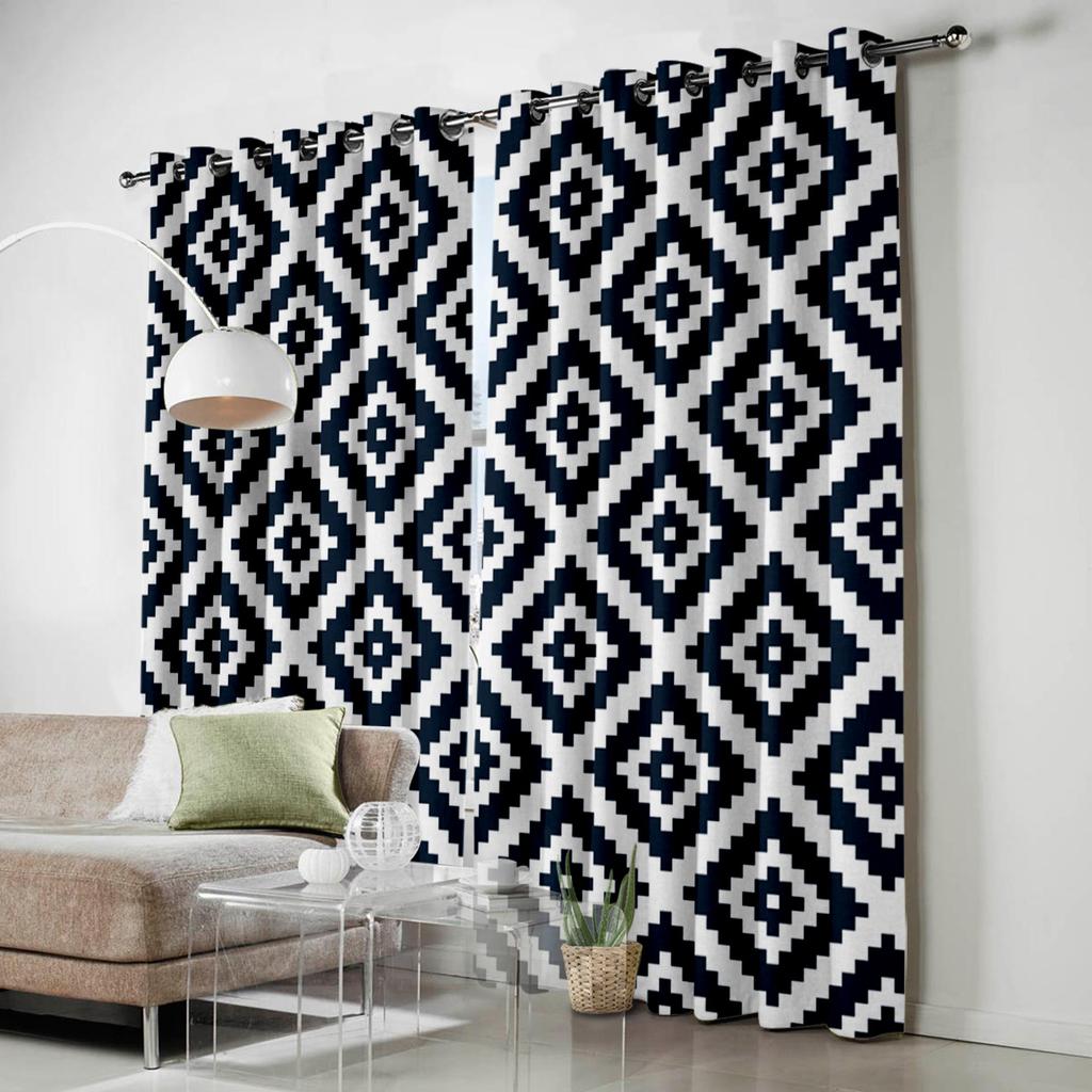 Nordic Ethnic Geometic Window Curtains Curtains for Living Room Decorative Items Living Room