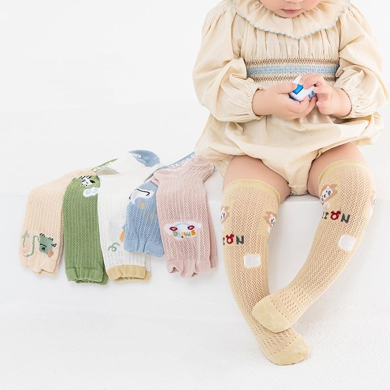3Pairs/set Mesh Socks For Babies Casual Children's Cotton Loose Over Knee High Socks Non-slip Summer Cartoon Print Sock