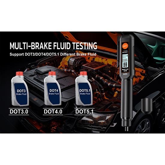 Automotive Brake Fluid Diagnostic Tool DOT 3.0/4.0/5.1 Compatible Brake Oil Detection Pen Support for Automotive Maintenance