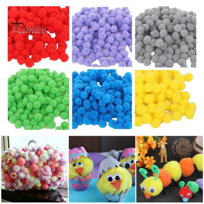 300 Pz Pompon per Lavori Creativi 10mm Palline di Feltro Soffici Colore Solido Pompon Sfocati per Bambole Ghirlanda Decorazioni Artigianali Fai da Te
