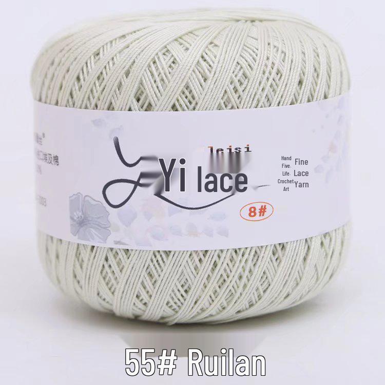 8# 100% Cotton Lace Yarn - 50g Ball, 400m, Strong Twist Crochet Thread for Hand-knitting, Flowers, Hats, and Cardigans - Free Shipping.