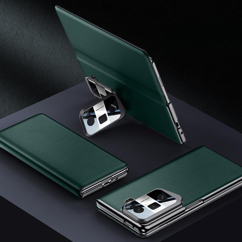 Suitable for Honor MagicVS3 Mobile Phone Case Flip Lens Bracket Business Full-inclusive Anti-fall Honorvs3 Plain Leather Case