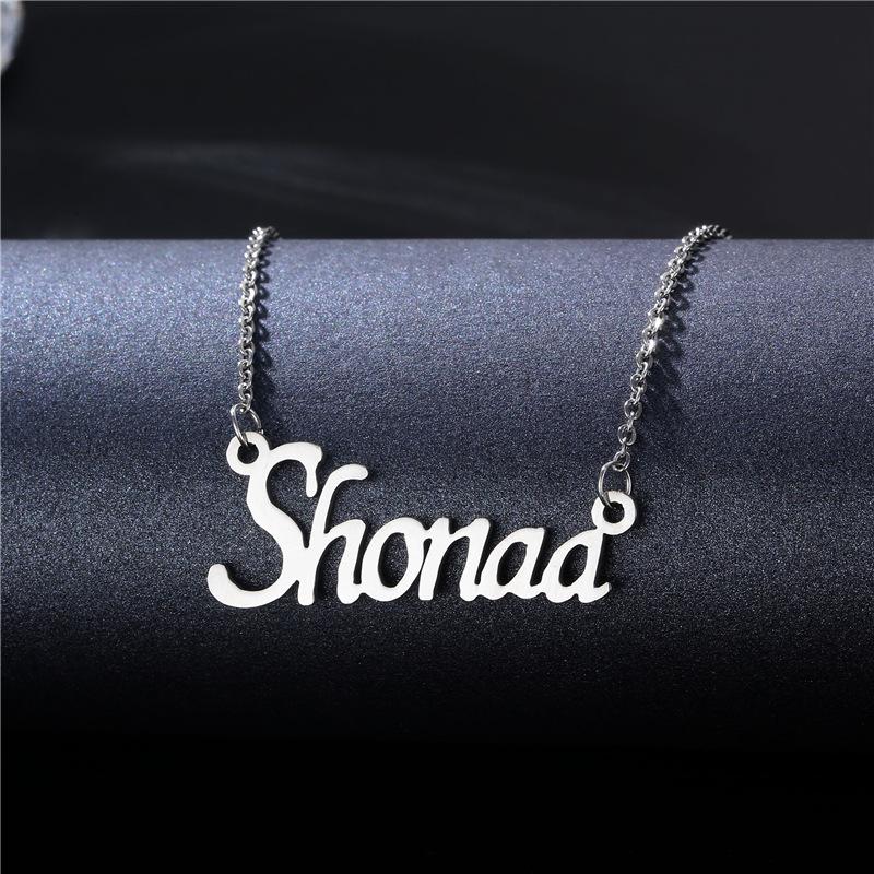

Personalized English Word Necklace Women s Initial Choker Fashion Jewelry Gift