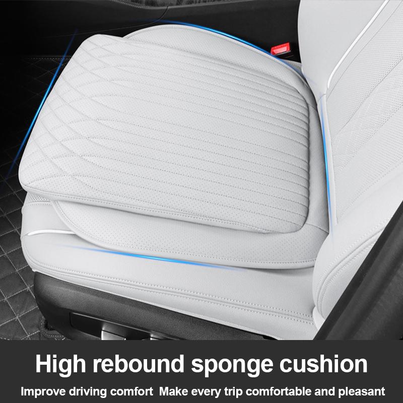 For Tesla Car Cushion Nappa Leather Breathable Non-slip Car Seat High Rebound Pad Seat Cushion Four Seasons Universal Auto Seat