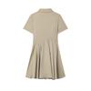 Fila Original Skin-Friendly UV Resistant Versatile Simple Cool Short Sleeve Dress Women Dresses Khaki F11W529301F-LK