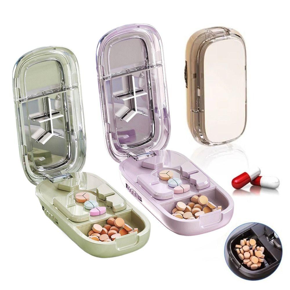 Dustproof Quartering Pill Cutter Divider Organizer Medicine Pill Cutter  for Small or Large Pills
