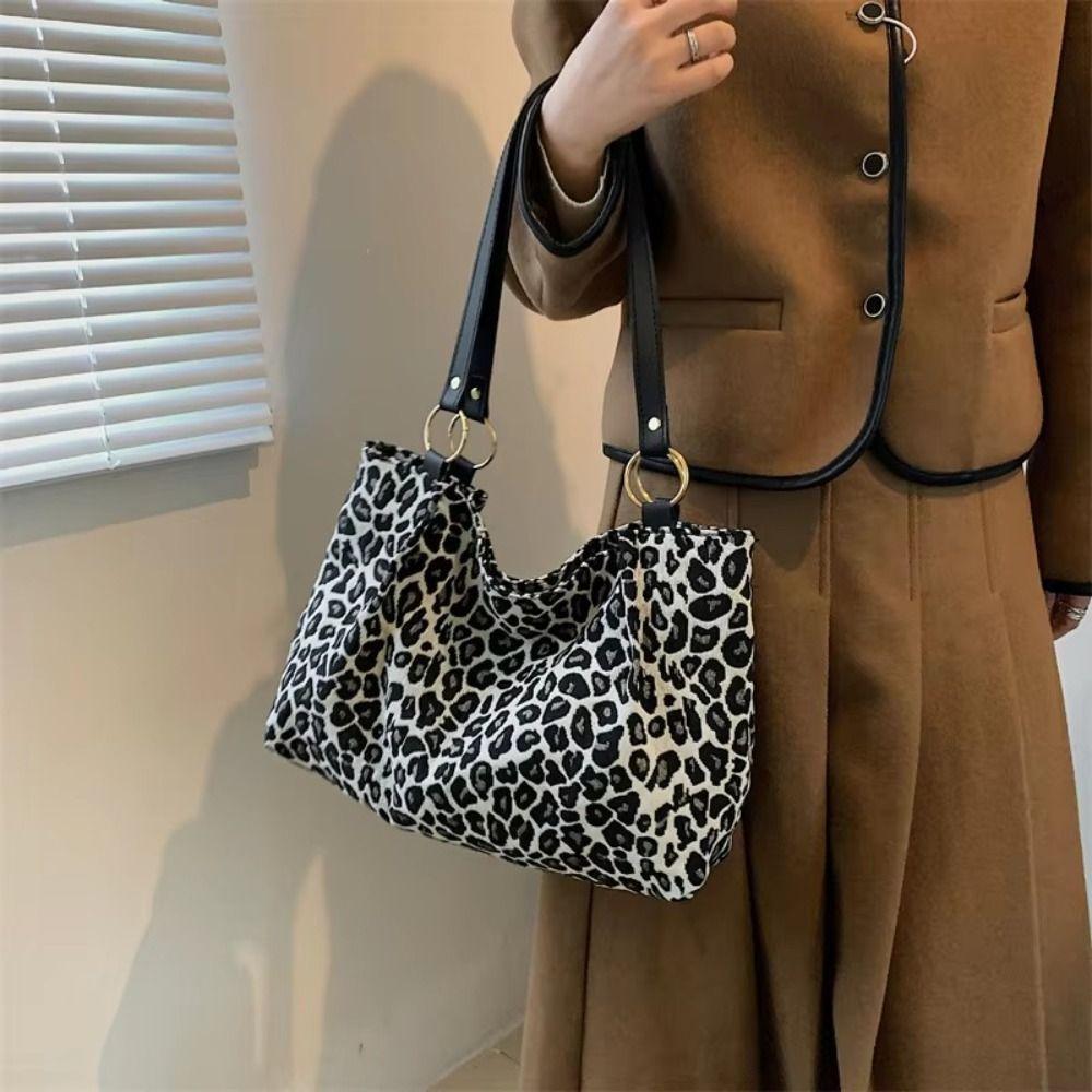 Street Style Single Shoulder Bag Y2k Women Handbags Fashion Leopard Tote Bag  Outdoor