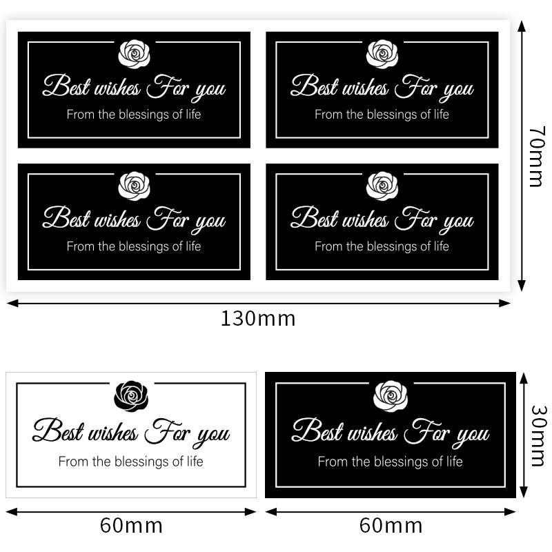 Rectangular, Ins Style, Bouquet Stickers, Floral Stickers, Flower Shop Flower Packaging, Universal Label Stickers