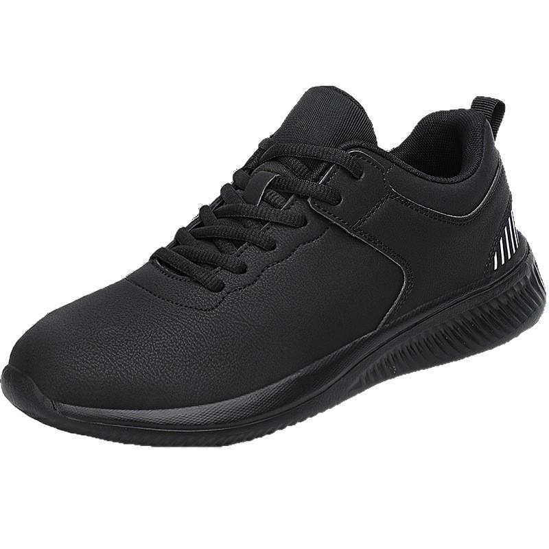Autumn Lightweight Leather Men's Shoes Soft Sole Cushioning Travel Casual Shoes Running Fitness Sports Shoes Foreign Trade 2025