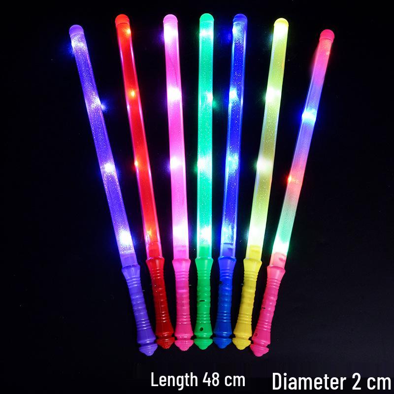 Seven-Color Flashing Star Wand - Electronic Glow Stick for Kids' Concerts and Parties