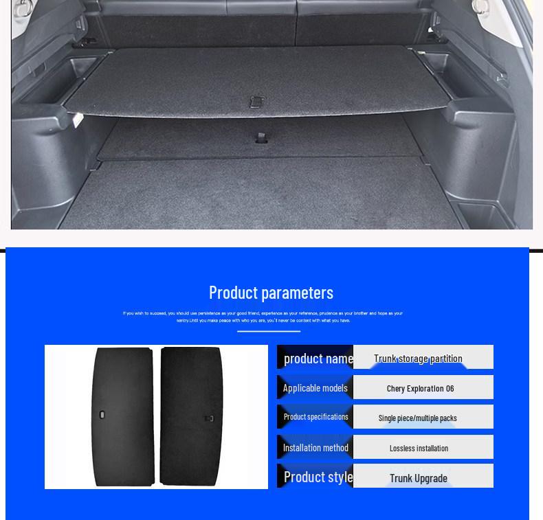 Chery Explore 06 Ladeboden und Stauraumregal für den Kofferraum des Fengyun T6
