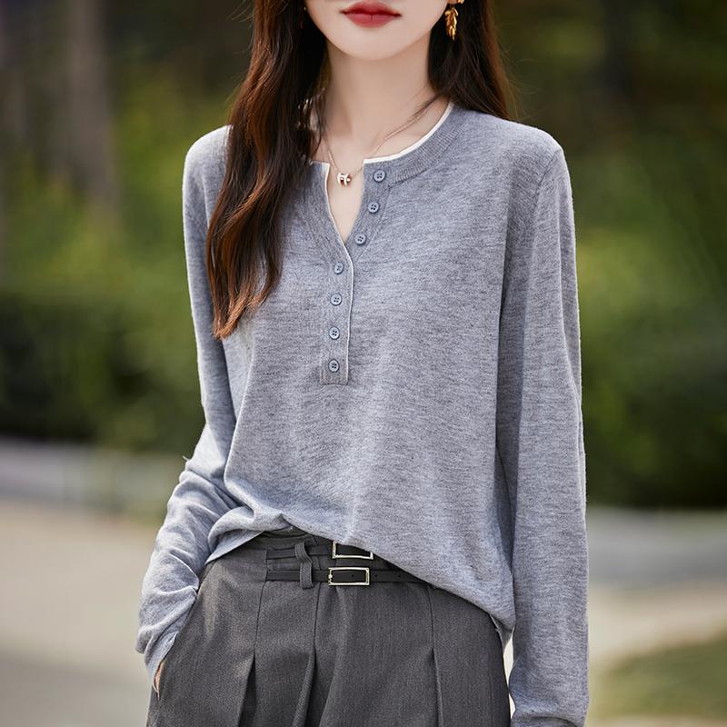 Cashmere genser for kvinner Qinghe cashmere 50 % ull 50 % silke Dame høst og vinter kashmir genser myk og varm