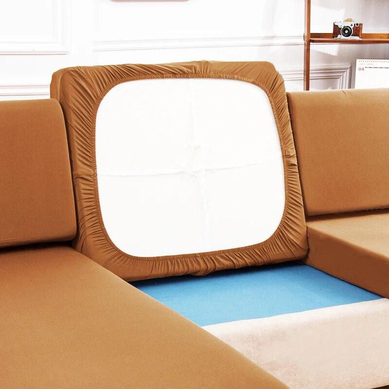 Elastic Solid Corner Sofa Seat Cover Stretch Sofa Cushion Cover Sofa Slipcover for L Shape Chaselong Armchair Plain Dyed