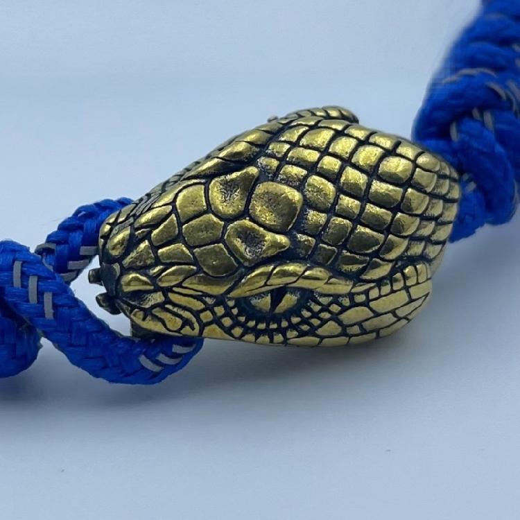 Snake Head Metal Beads for Creative Paracord Projects and Fashionable Jewelry Large Hole Charm