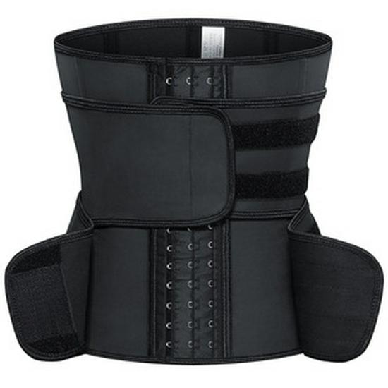 Matte Rubber Waist Trainer: 25 Steel Bone Sports Shaper for Women's Fitness.