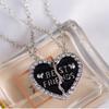 European & American Friendship Clavicle Necklace Set: Love Stitching Pendant for Best Friends & Female Students