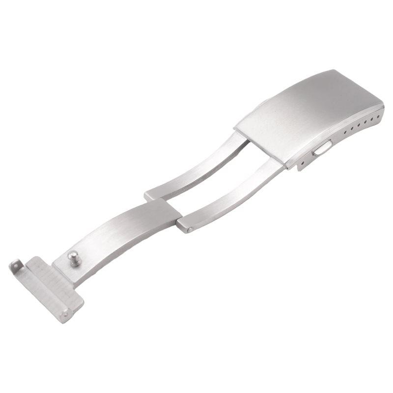 A95D-Watch Buckle Fold Safety Milled Clasp Replacement Stainless Steel Watchband Clasp