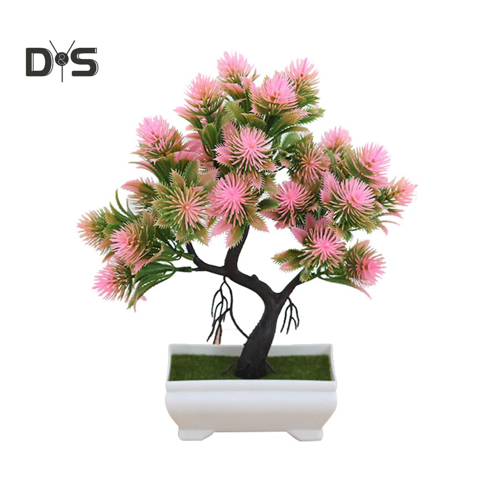 Blooming Bouquet Artificial Flower Pine Tree Bonsai Stage Garden Wedding Party Decor