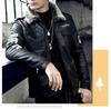 RENHE Leather Winter Motorcycle Jacket with Fleece Warm and PU Leather Jacket with Abrasion Size XL Men's Jacket, Lining, Windproof, Resistance,
