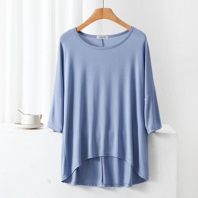 Women's Summer Modal Batwing Sleeve Top - Slimming, Loose, and Stylish.