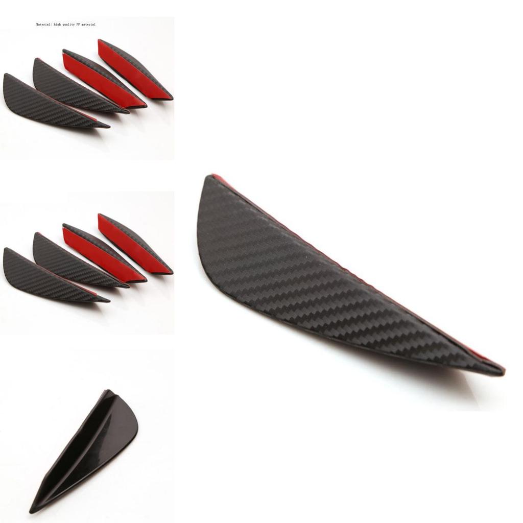 Luxurious Car Styling 4pcs Universal Car Front Bumper Lip Fin Air Knife Kit For A Chic Look