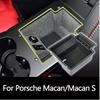Automobile Armrest Storage Box For Porsche Macan Macan S 2014- Center Console Container Storage Organizer Accessories