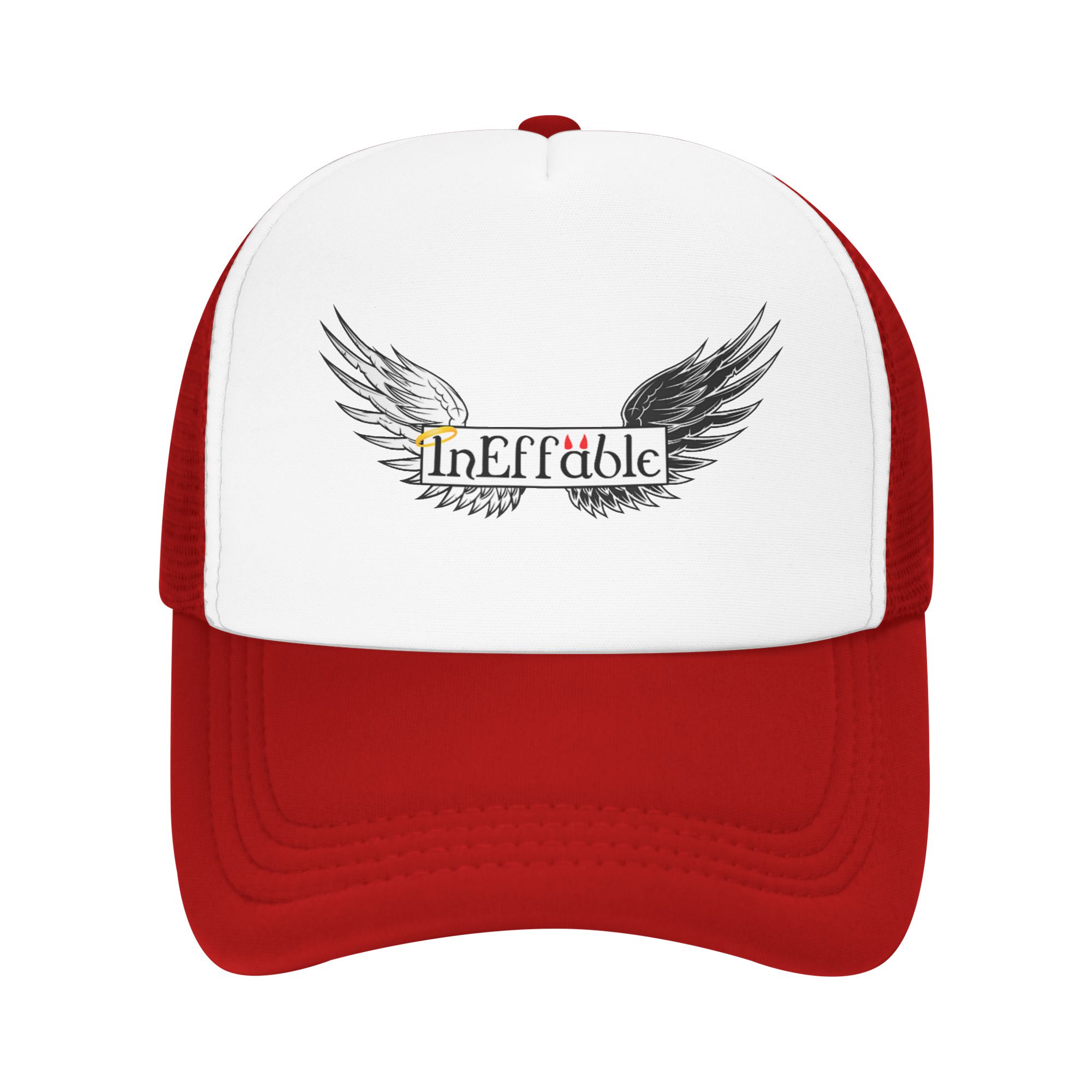 Good OUnisexs InEffable Angels and Demons Mesh Baseball Cap Adult Fashion Sun Hats Hat Adjustable Summer Trucker Cap One Size