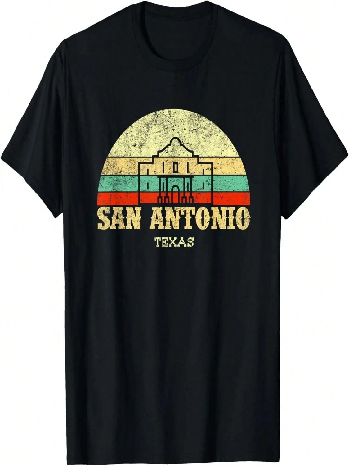 Retro The Alamo San Antonio Texas Tshirt Lone Star State Tee T-Shirt S разноцветный