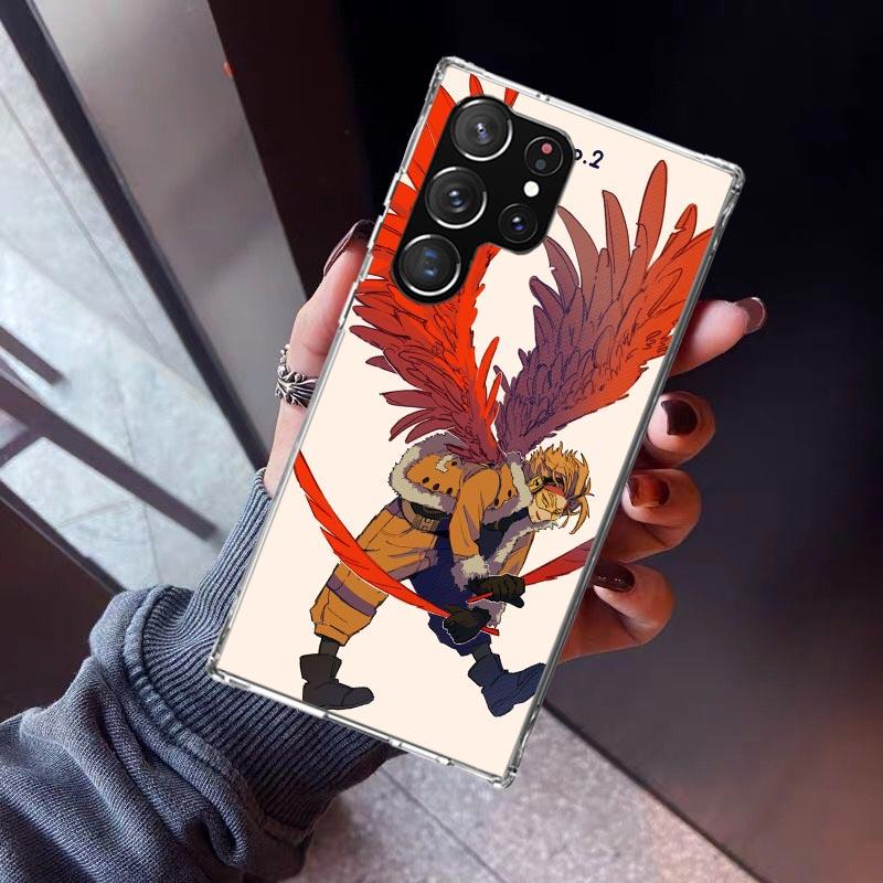 Hawks MHA My Hero A-Academy Phone Case For Samsung Galaxy S26 S25 Edge S24 S23 Ultra S22 Plus S21 S20 FE Soft TPU Back Cover Fun