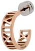 Zanipolo Terzini Roman Numeral Half Hoop Stud Earrings In Rose Gold and Surgical Stainless Steel (Single Earring)