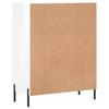 Sideboard Glossy White 69.5 X 34 X 90 Cm Particleboard