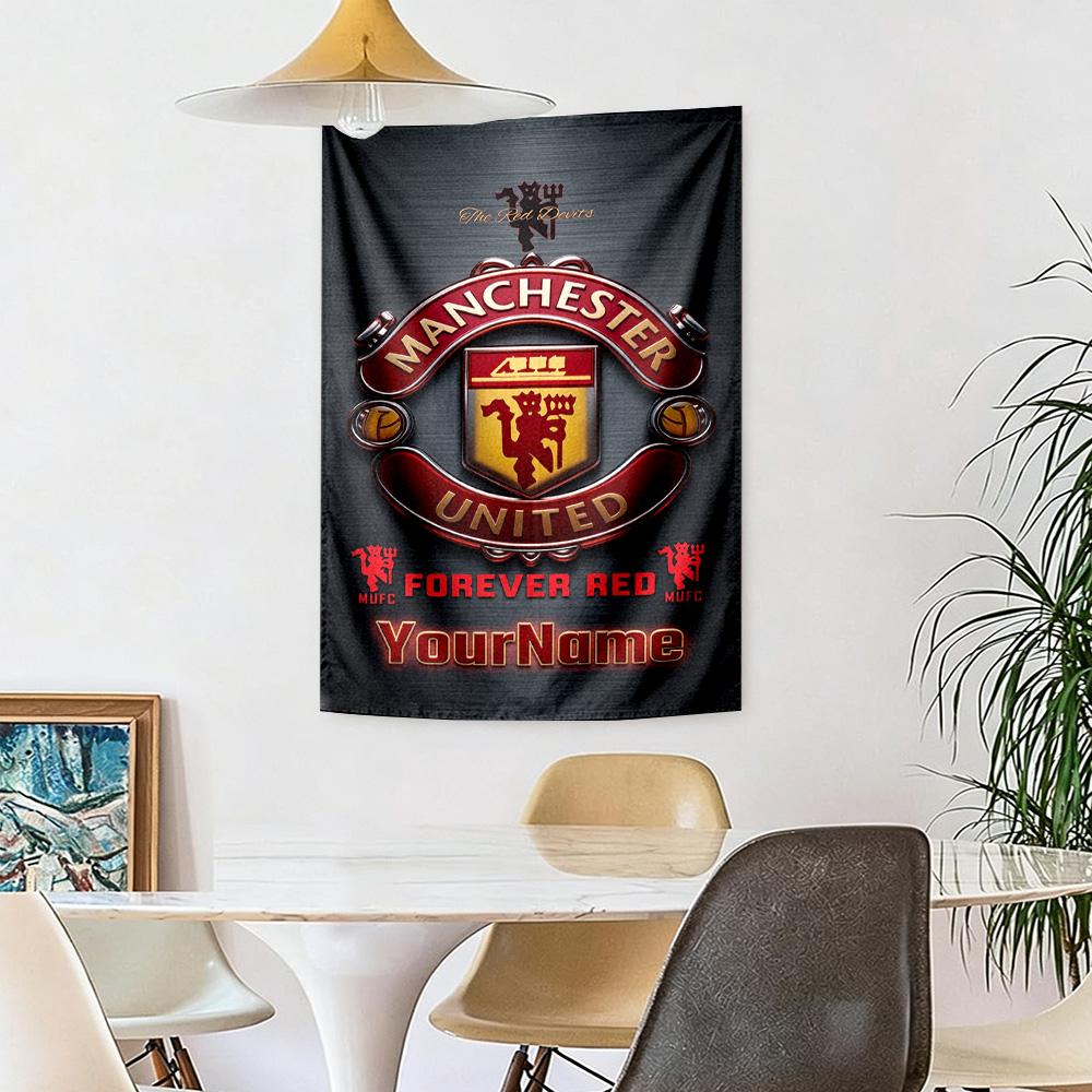 Manchester Custom Your Name Wall Decor Tapestry Art For Pet Memorial Birthdaywedding Party Backdrop Family Gift