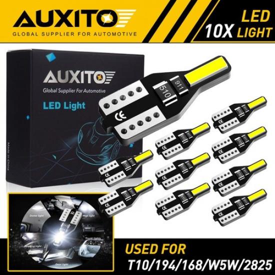 10 шт. T10 501 194 W5W 7020SMD Светодиодная автомобильная CANBUS Error Free Клиновидная лампа Белая EOA