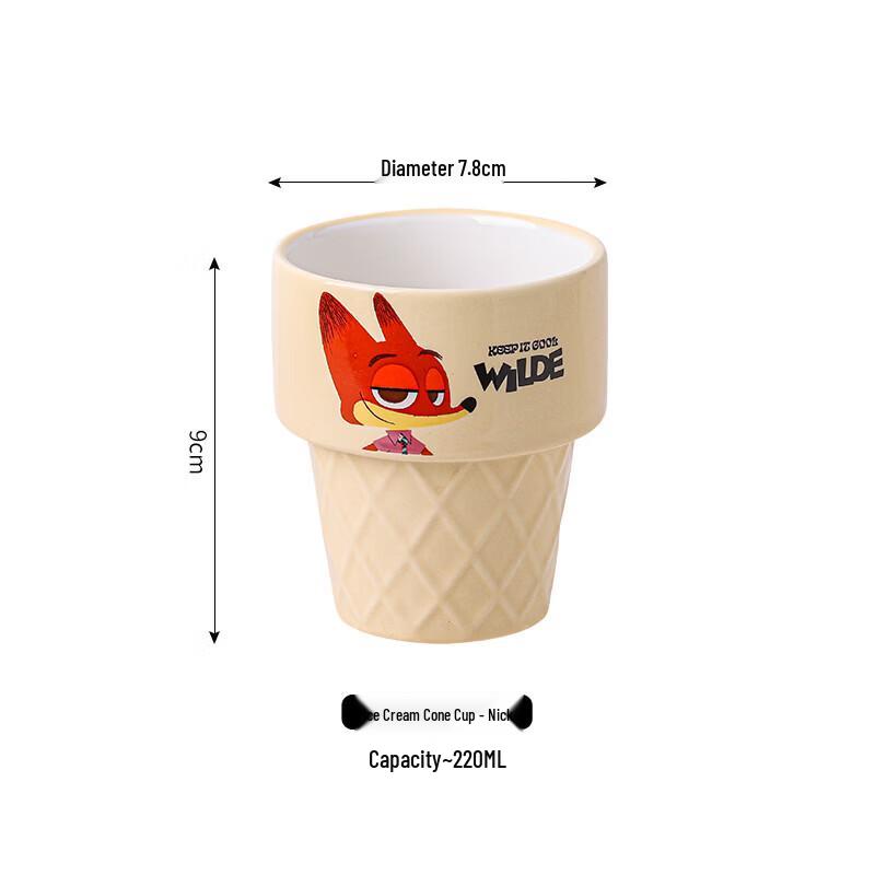 Disney Zootopia Ice Cream Cone Ceramic Mug