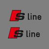 2PCS Car Body Trunk Window Logo Sticker Decal Decor Accessories For F2 Sline RS Quattro A4 A5 A6 TT A8 Q5 Q6 Q7 Q8 S A7 8P S3