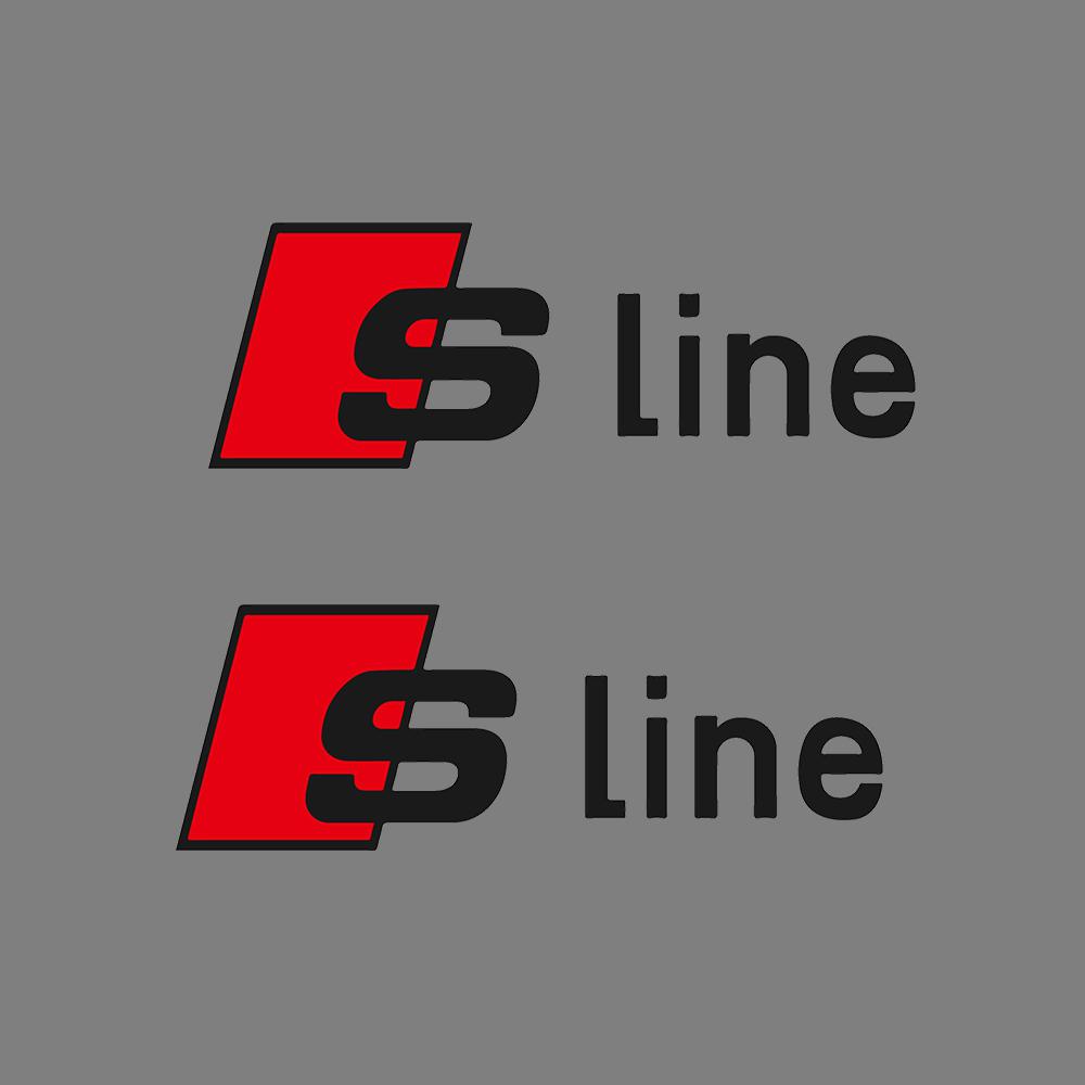 2PCS Car Body Trunk Window Logo Sticker Decal Decor Accessories For F2 Sline RS Quattro A4 A5 A6 TT A8 Q5 Q6 Q7 Q8 S A7 8P S3