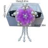 Fashion Flower Korean Headband Tassels Traditional Hanbok Hairband Headdress Pearl Stage Dance Hair Hoop Ladies