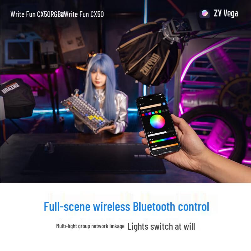 Zhiyun CX50RGB 50W RGB LED Video Light with Silicone Soft Diffuser