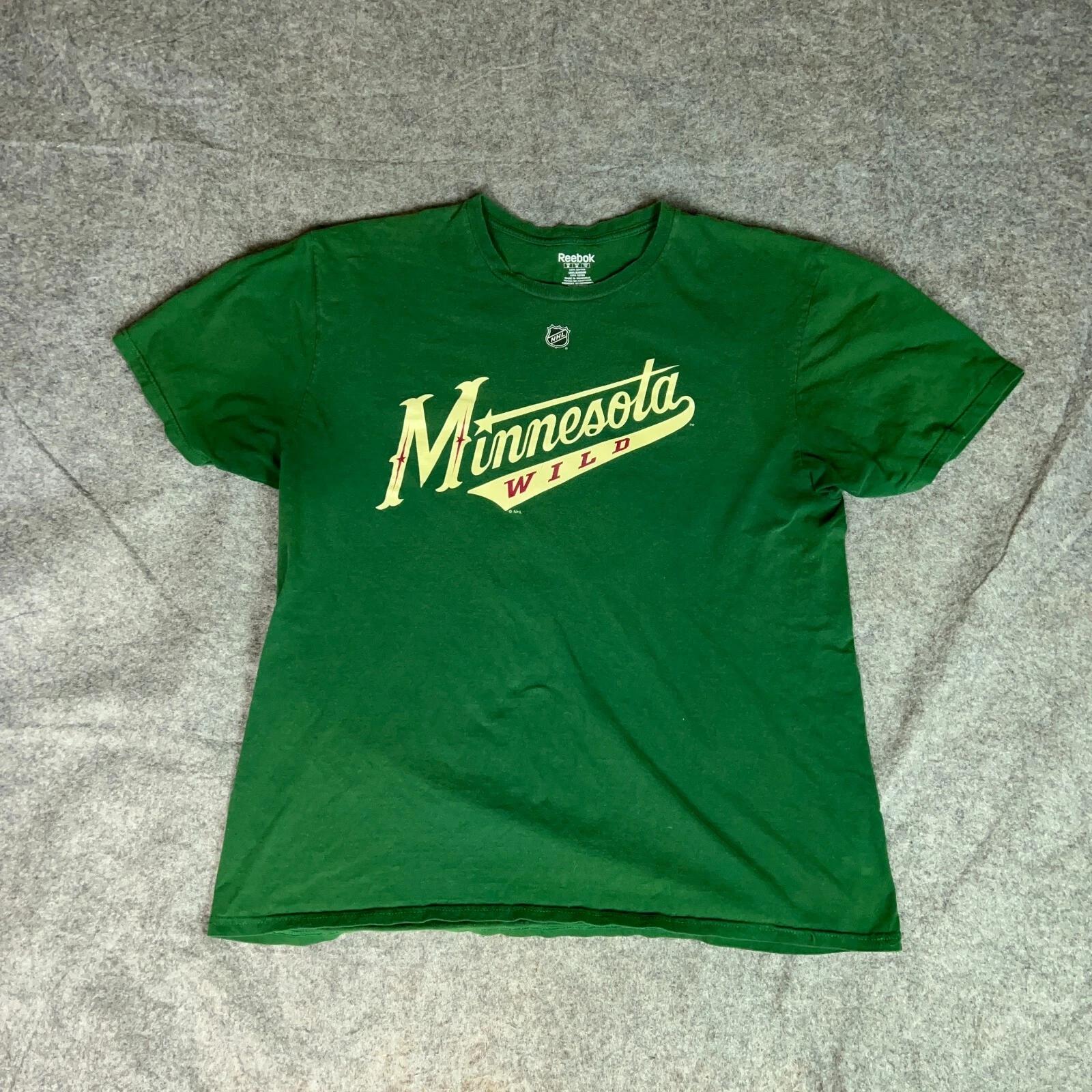 Minnesota Wild Mens Shirt Extra Large Green Tee T Zach Parise Jersey Hockey Top L