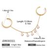 18K Gold Plated Zirconia Tassel Water Drop Open Ring for Women - Classic Stacking Design