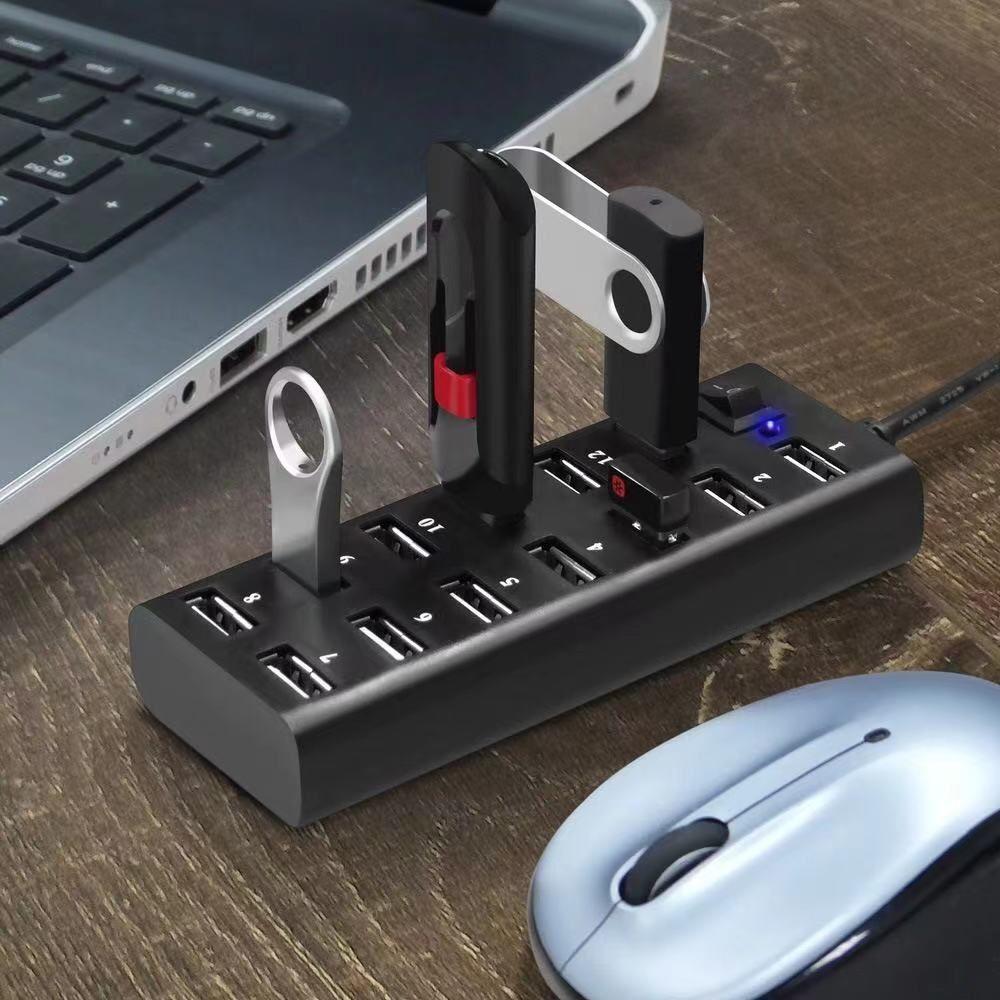 High-Speed 13-Port Multi-Function USB Hub and Power Strip