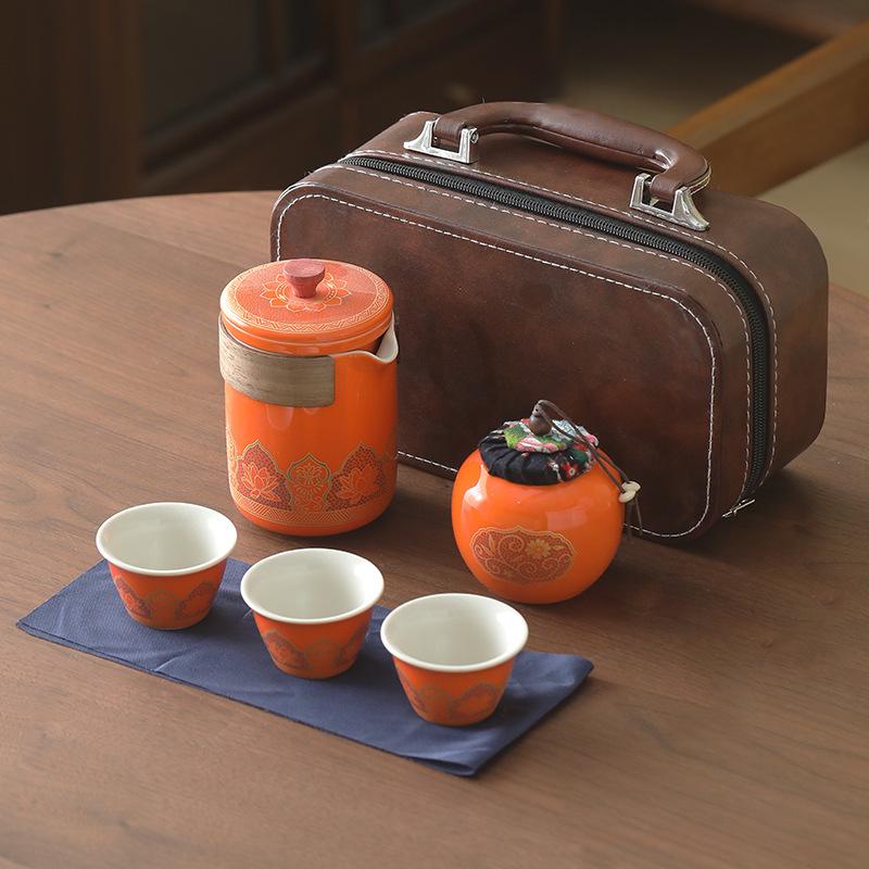 High-End Business Souvenir Tea Set: On-the-Go Gift for Clients & Friends