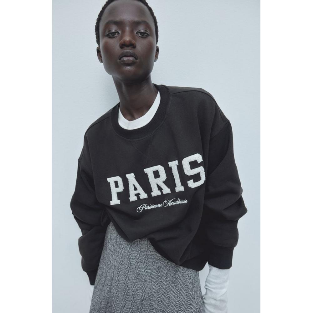 

H M sweatshirt black Paris