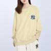 MLB New York Yankees Sweatshirts Unisex Beige Yellow Crew Neck Moderate Regular 3AMTB0214-50BGS