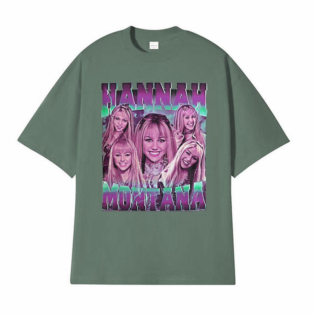 Limited Hannah Montana Vintage Pop Star Tshirt Men Women Clothing Hip Hop Trending Tee Shirt Cotton Casual Short Sleeve T Shirt