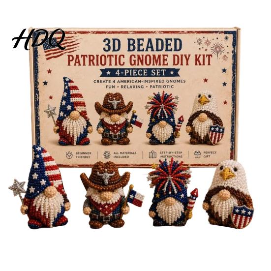 Small Decorative Animal Statues Tiny 3D Beaded DIY Kit Petite Gnome Craft B