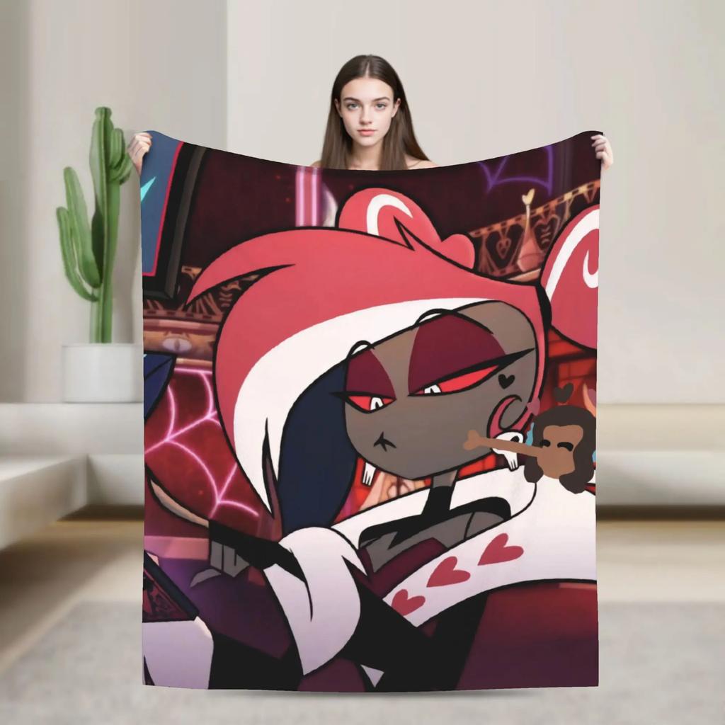 Super Warm Flannel Blanket for Kids and Adults Lucifer Morningstar Anime Themed Bedding Throw for Sofa Couch Chair or Bed Cover
