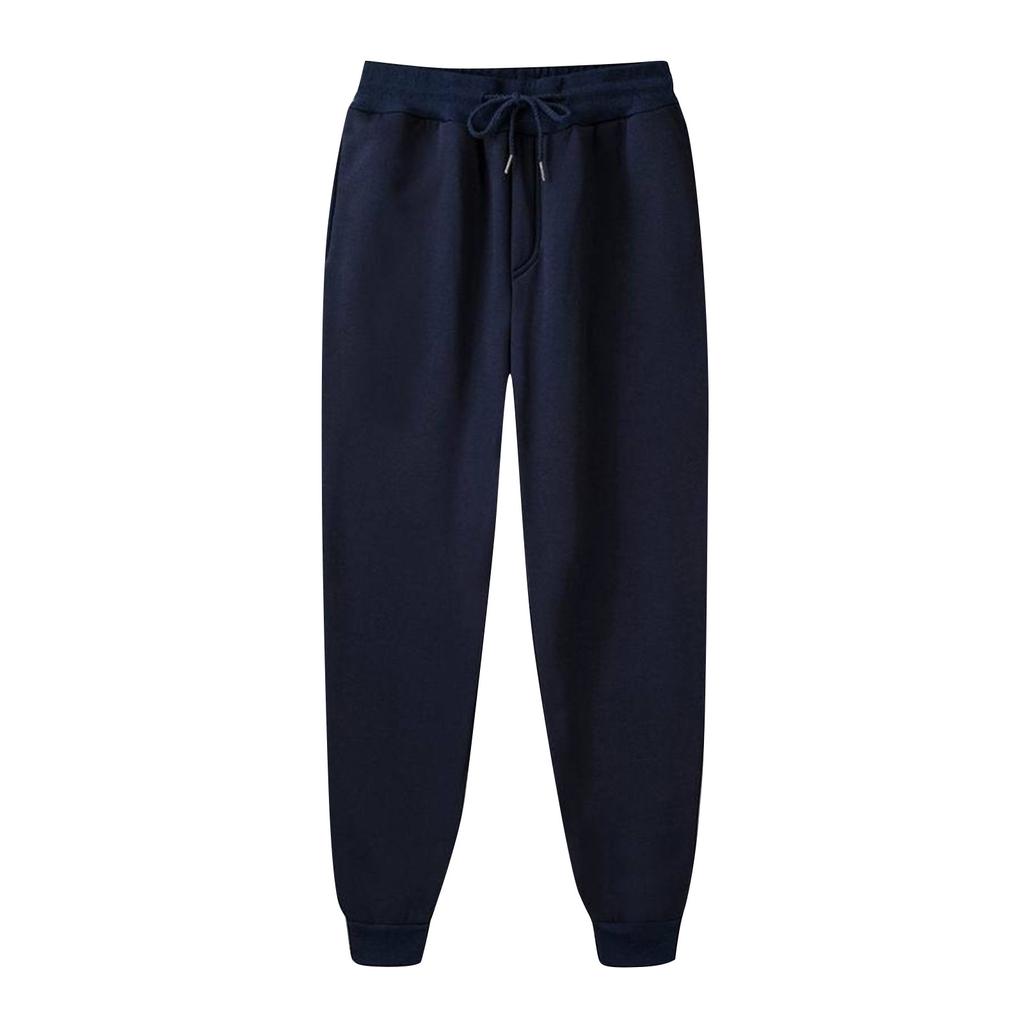 Men's Thermal Fleece Large Size Sweatpants Plush Thickening Cotton-padded Trousers Casual Pants