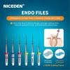 Rainbow-serien 6 stk/eske SX-F3 Blå Filer 21mm Varmeaktiverte NiTi Rotkanalfiler Kan Bøyes Endodontisk Behandling Roterende Fil 25mm