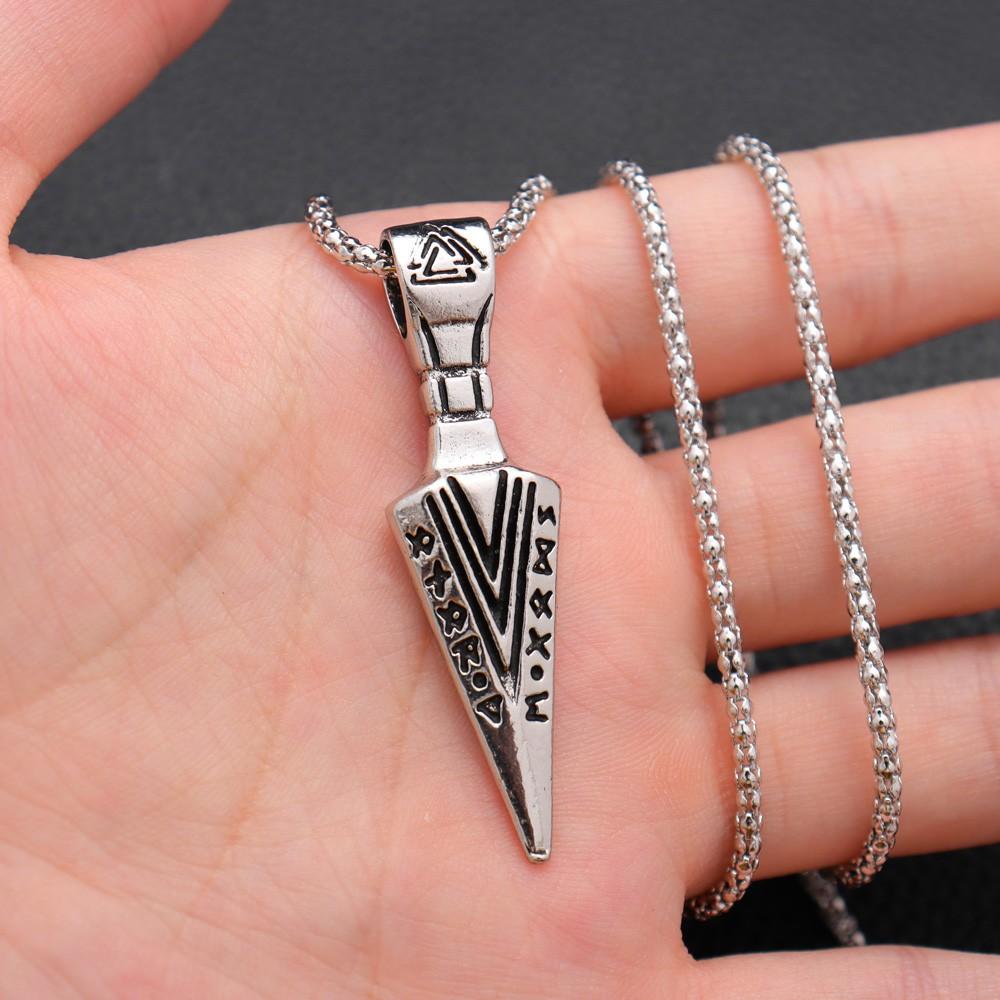Vintage Nordic Rune Eagle Pendant Charm Men's Necklace Fashion Hip Hop Punk Accessories Jewelry Gift Dropship
